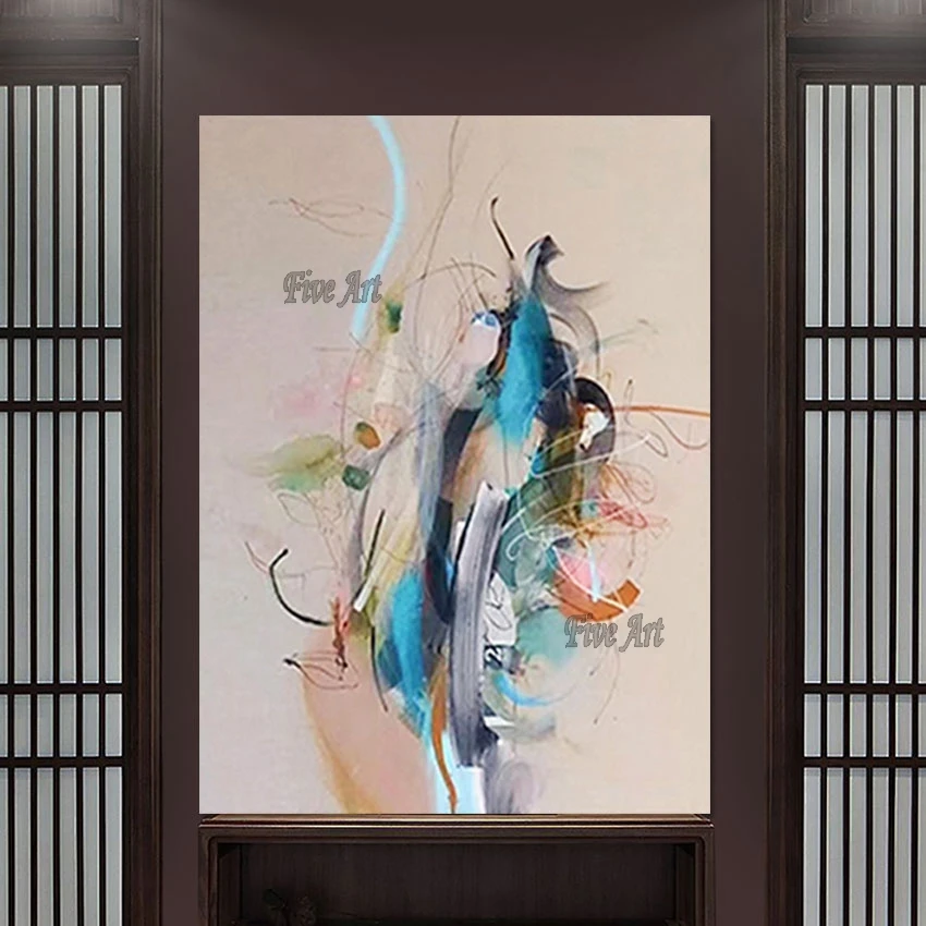 

Handmade Artwork Modern Abstract Art Painting Unframed Wall Poster Design Picture Acrylic Texture Oil Paintings On Canvas China