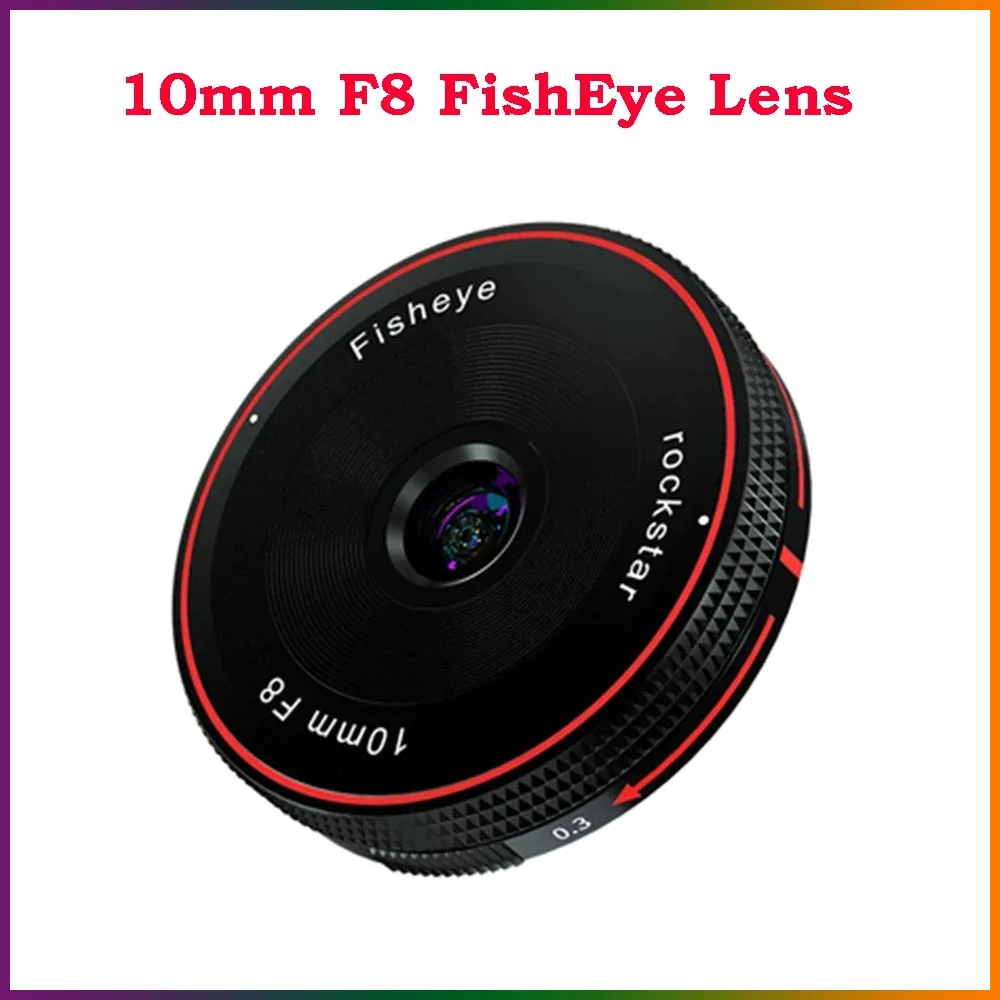 

Astrhori RockStar 10mm F8 FishEye Lens Fixed Focus Ultra wide angle Micro for Sony E Fuji X M4/3 Canon Eos M Nikon Z Mount