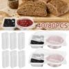 40/80Pcs Plastic Double Compartment Condiment Container with Lid Reusable Snack Containers for to-go Sauce Sampling Travel Snack 1