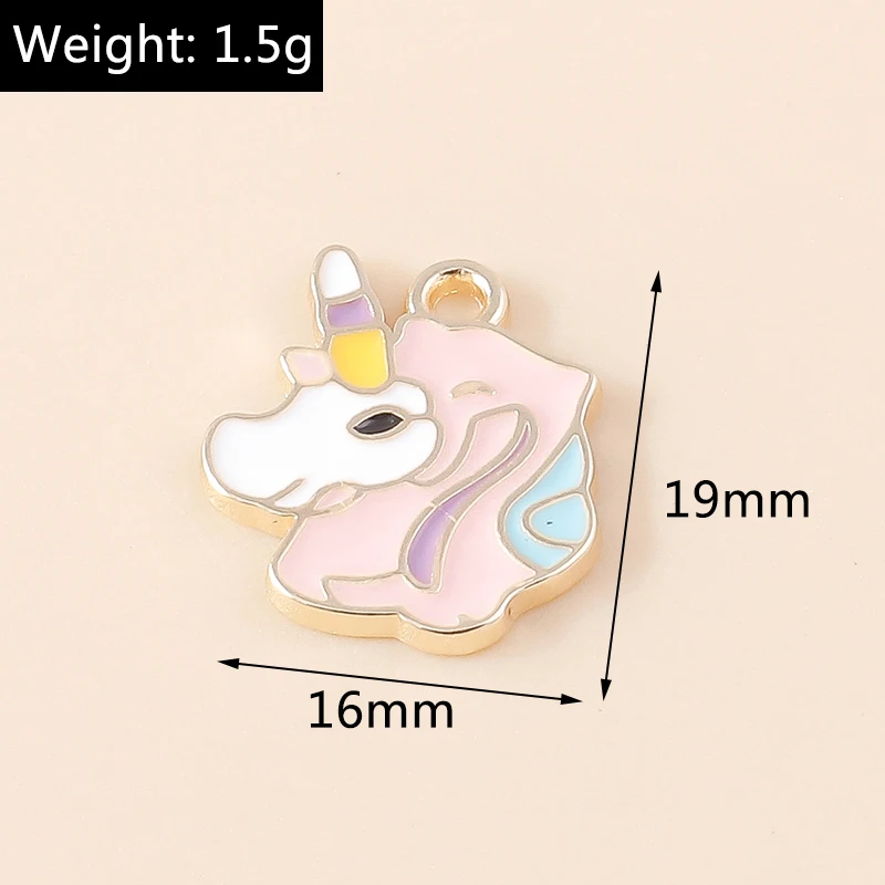 10 stücke Emaille Tier Charms Nette Maus Huhn Elefanten Katze Bee Eule Charms Anhänger für Armband Ohrringe Halskette DIY Schmuck – Detail 18