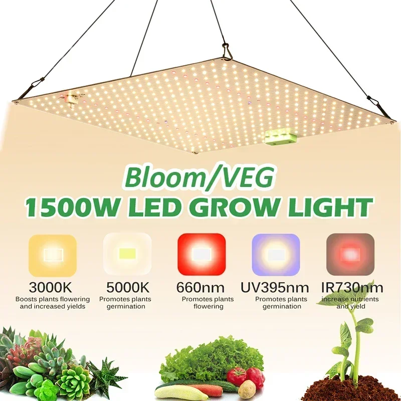 Full Spectrum LED Grow Light for Indoor Hydroponic Growth