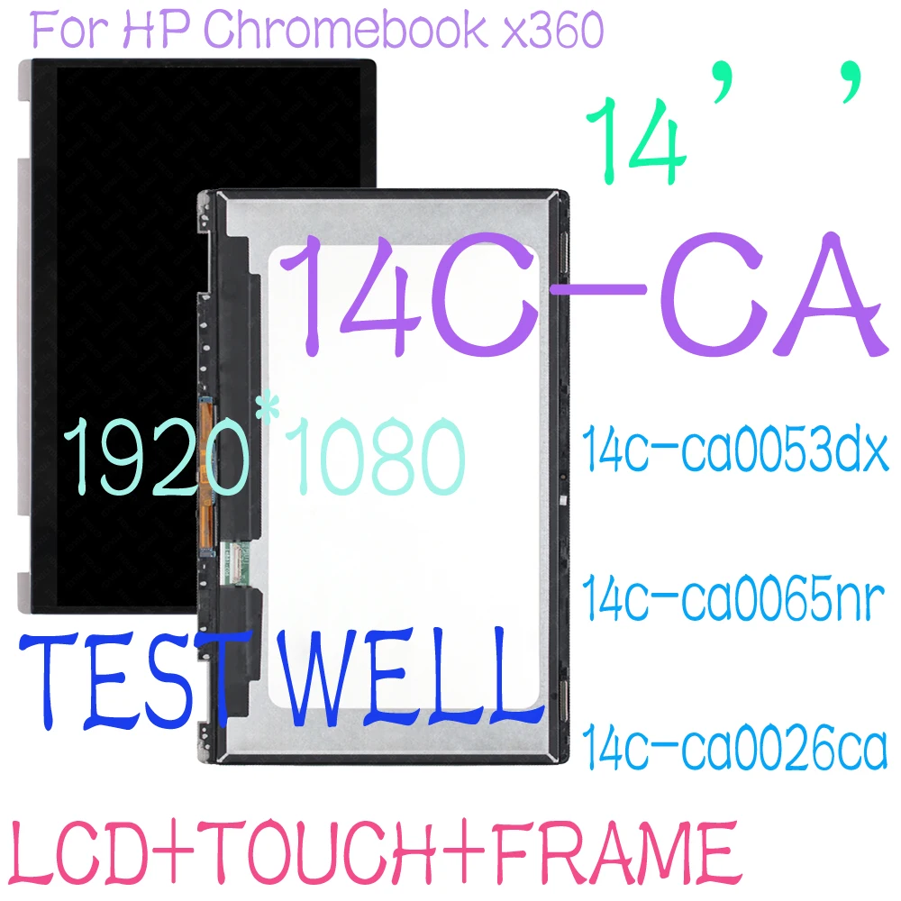 14 "Per Hp Chromebook X360 14C-Ca Series Muslimatexplaur Display Lcd Touch Screen Digitizer In Vetro Assembll