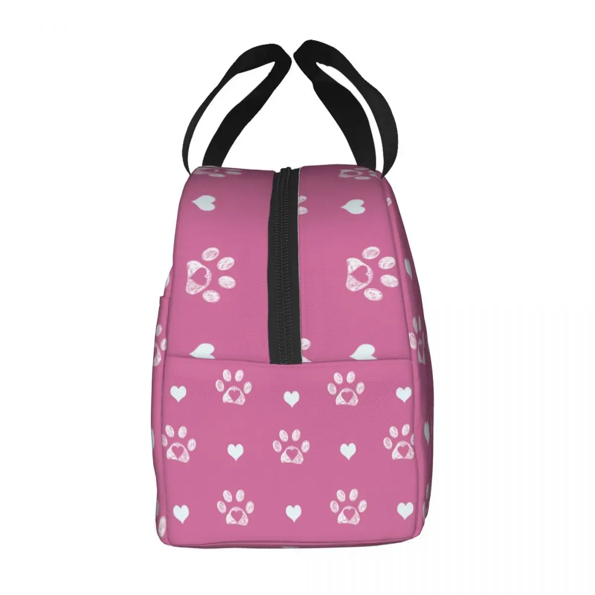 Cute Animal Paw Heart Lunch Bags Waterproof Insulated Oxford Cooler Bags Thermal Picnic Tote for Women Kids