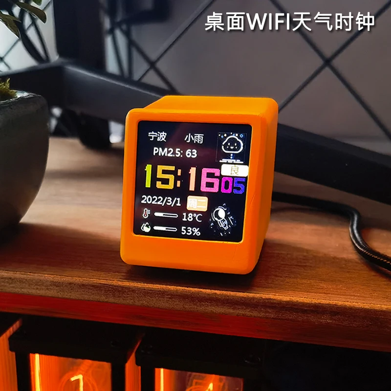 Sd2 Astronaut Wifi Desktop Weather Clock Temperatura Creative Smart Mini Macintosh Esp12F-8266