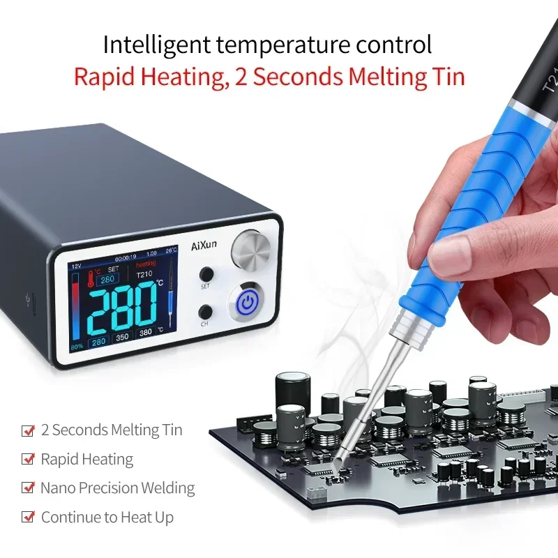 Aixun 200W T3A Smart Soldering Station Supports T12/T245 Handle for Motherboard PCB BGA Welding Repair Soldering Station Tools 5