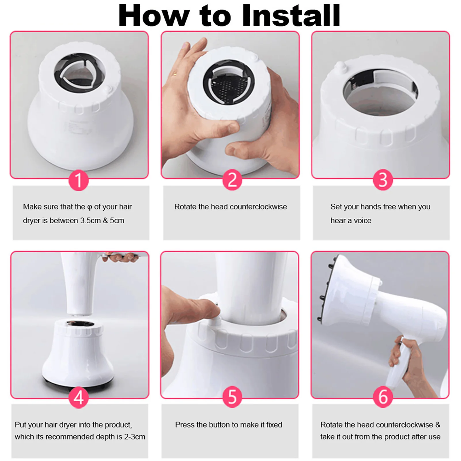 Anself Hair Dryer Diffuser Head Adjustable Blow Dryers Dispersing Wind for Curly Hair Wavy Hair Hairdressing Styling Accessories