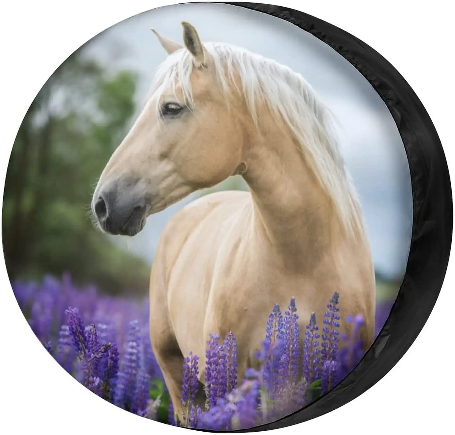 White Horse Pattern Spare Tire Cover Dust-Proof Wheel Tire Cover Fit  Trailer RV SUV and Many Vehicle 14 15 16 17 Inch AliExpress