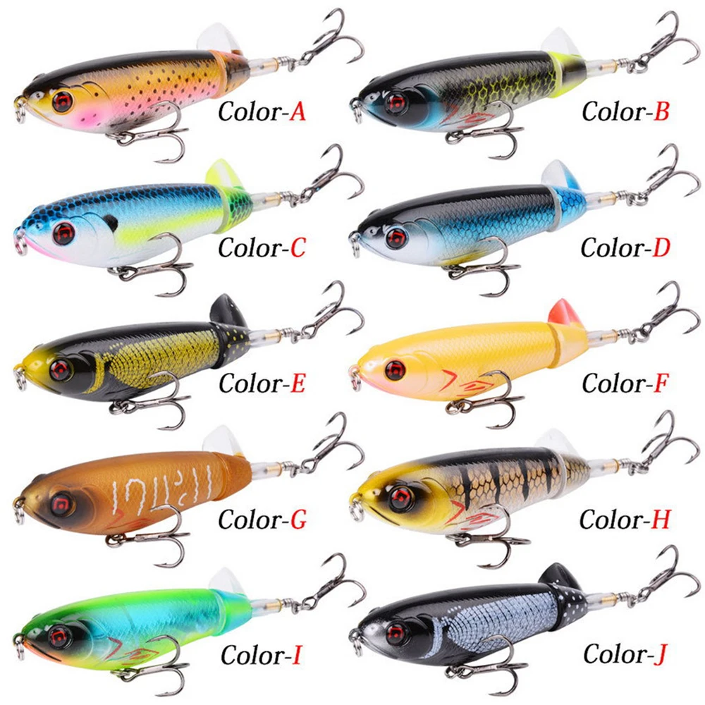 1Pcs Whopper Plopper Fishing Lure 17g Catfish Lures For Fishing Tackle  Floating Rotating Tail Artificial Baits Crankbait