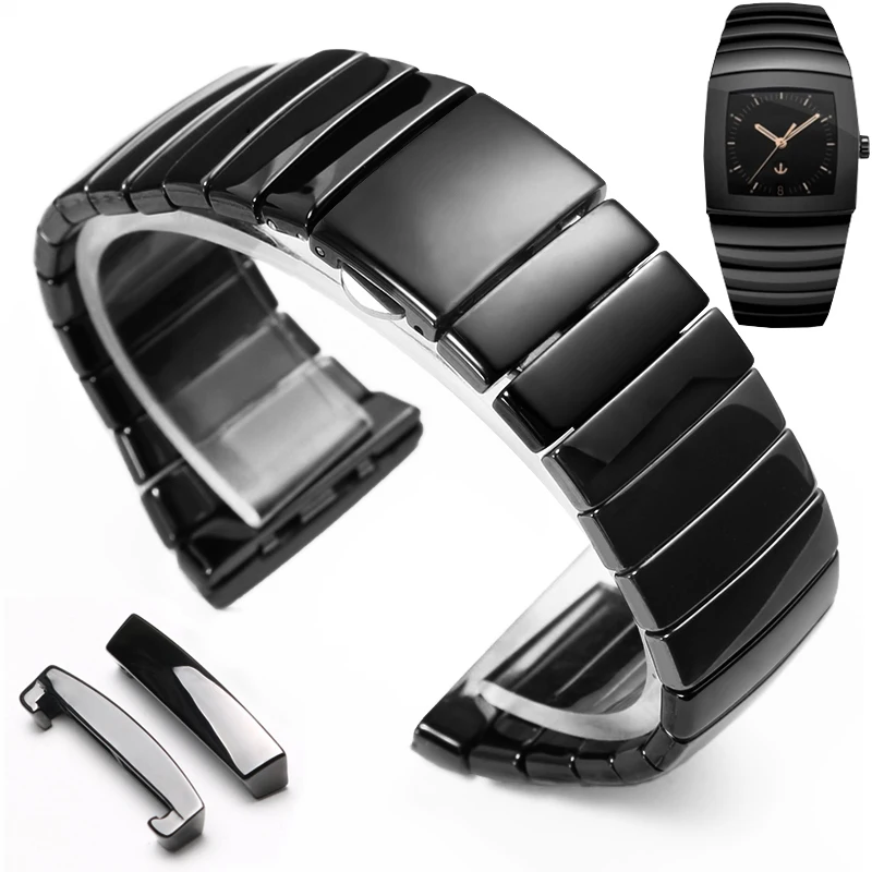 

Premium-Grade Ceramic Watch accessories Strap For Rado Sintra Series Women's And Men's Watchband Black Bracelet 17mm 26mm 29mm