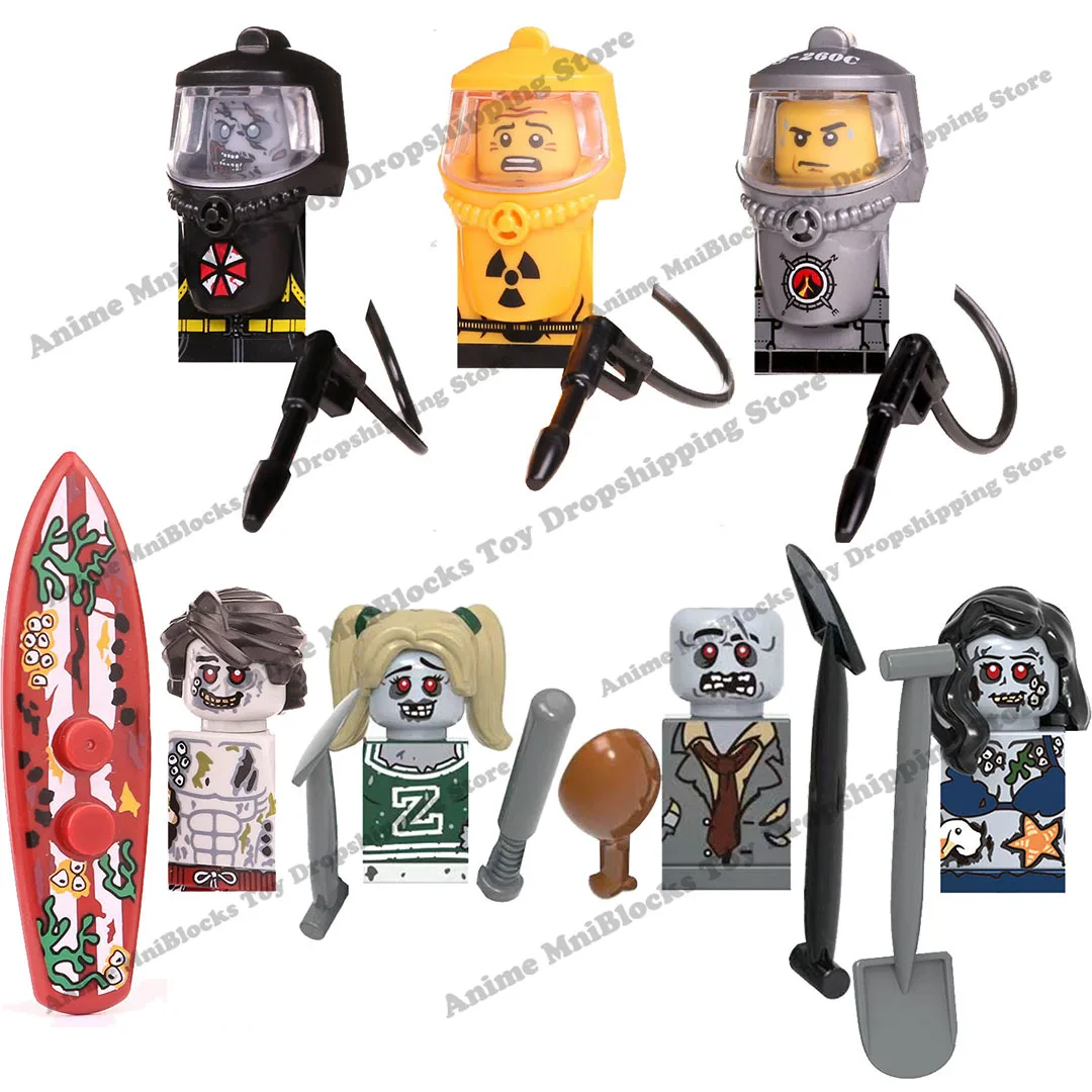 Halloween Anime Horrible Zombies Movies Bricks Dolls Mini Action Toy Figures Assemble Toys Kids Model Christmas Birthday Gifts 48 144 pcs pokemon action figure 2 3cm not repeating mini cute pikachu anime model pets toy collection dolls kids birthday gifts