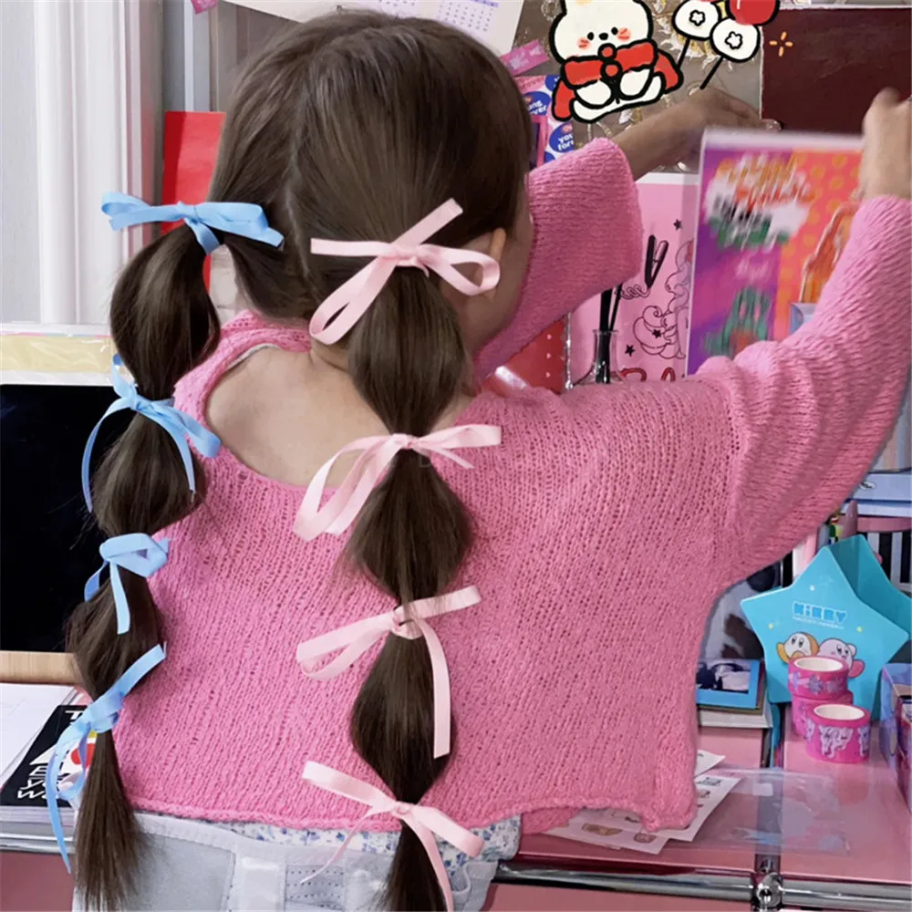 

Fashion Multicolor Girls Braided Hair Ribbon Bow Hair Accessories Cute Sweet Children Braided Hair Ribbon Hair Accessories