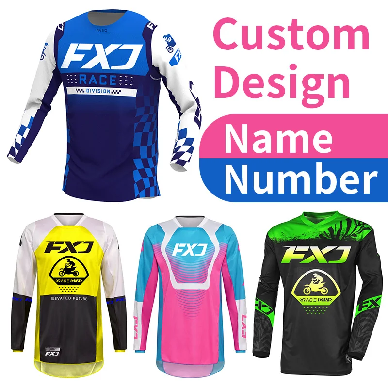 2026 FXJ 모토크로스 저지 이름 번호 디자인 맞춤 성인 여성 남성 사이클링..