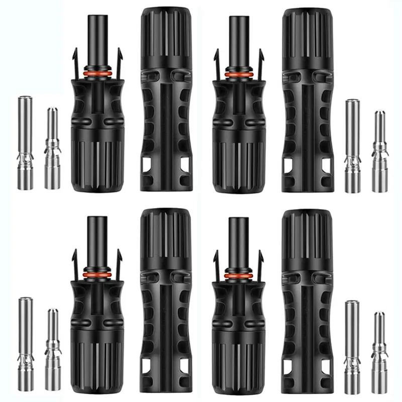 Solar Panel Connector Cable Solar System Photovoltaic Connectors Male/Female 65A 1500V DC For 10mm&sup2; 8AWG PV Cables