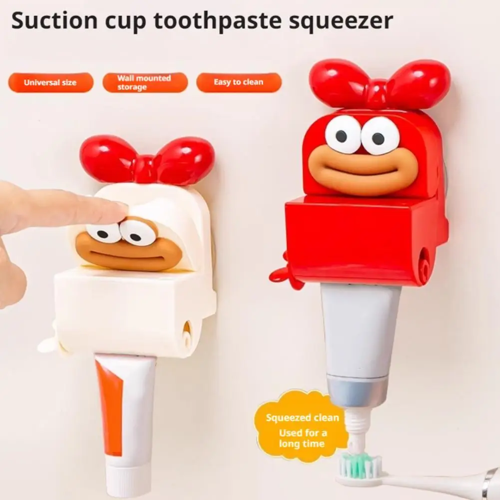 Punch-free Toothpaste Squeezer Storage Rack Clip Manual Toothpaste Holder Bathroom Accessories Suction Cup Cleanser Squeezer