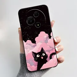 Custodia per telefono in silicone nero shockproof con coniglio amore carino
