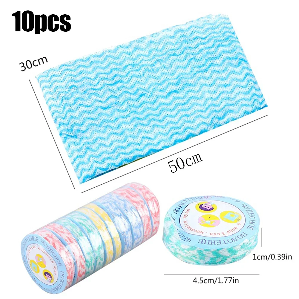 10pcs Travel Portable Compressed Towel Outdoor Disposable Non-Woven Towel Rag Hiking Camping Reusable Cotton