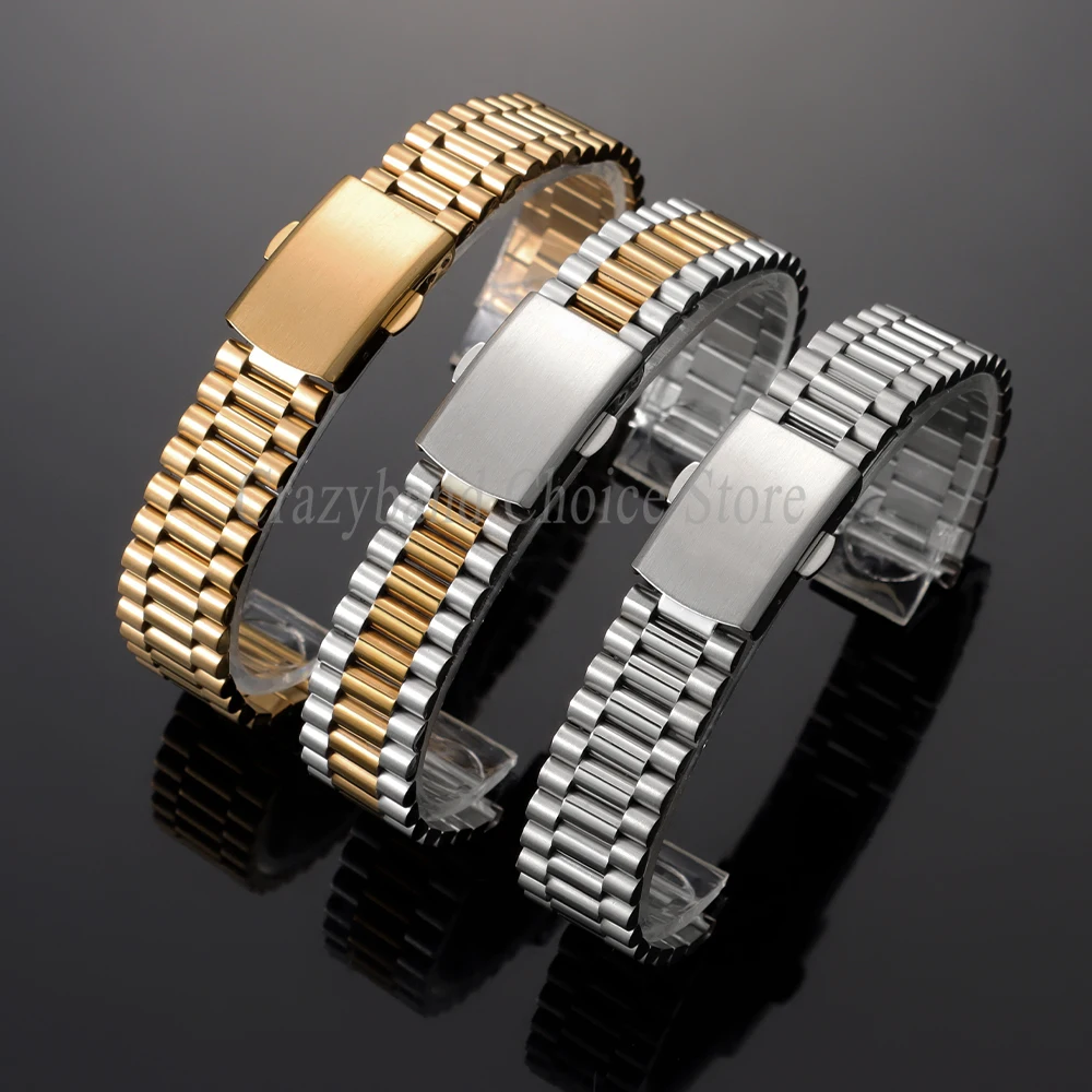 Elegant Solid Stainless Steel Women's Watch Band Bracelet - Versatile Sizes & Premium Wristbelt Design