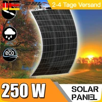 Nouveaux panneaux solaires photovoltaïques flexibles monocristallins 250W 18V, durables, multi-usages, système de production d'énergie solaire 1