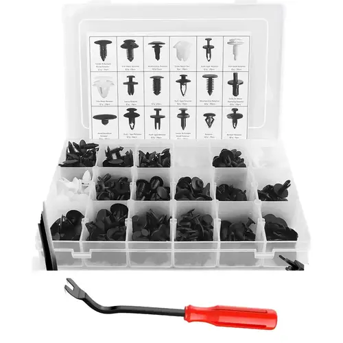 835 Car Push Retainer Black Nylon Fastener Clips in Plastic Box for GM Ford Lexus Honda Chrysler Mazda Nissan Jeep Ford - Image 17