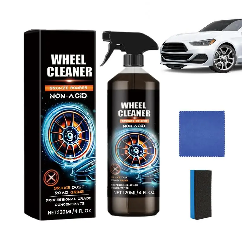 

Wheel Cleaner Car Wheel Rim Cleaning Spray Car Detailing No Scrub Solution Powerful Tire Shine Car Wash Wheel Cleaning Spray For
