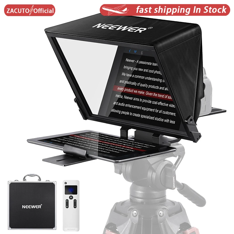

NEEWER X14 PRO Remote Teleprompter Wide Compatibility Compatible with most iPads and Android tablets Camera