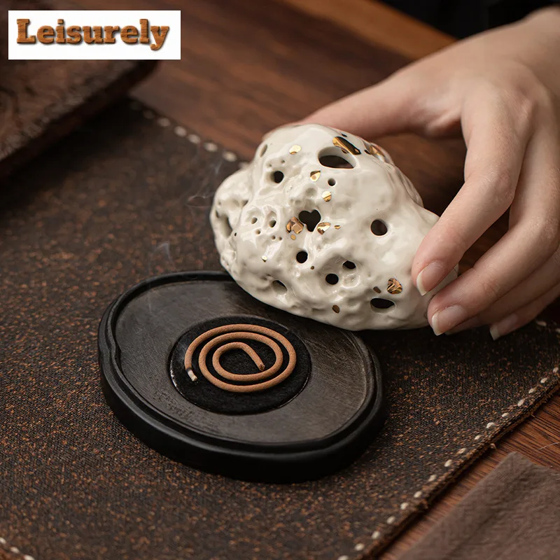 Lie Down Cloud Gold Tracing Incense Holder Mist Smoking Steamers Incense Burners Consecrate Censer Bedroom Supplies Collection