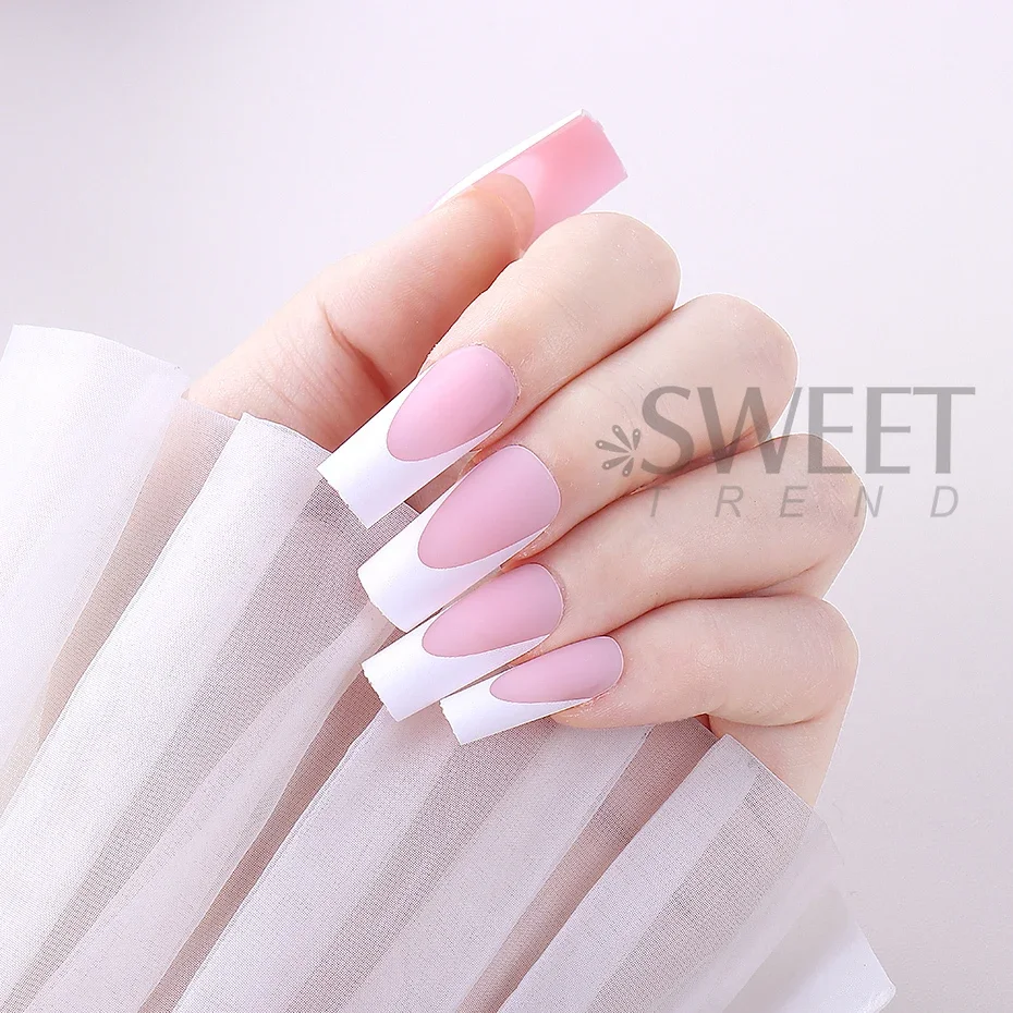150/160pcs Short Square Fake False Nails Tips Soft Gel Press On Nail Artificial French y2k Nail Supplies for Women Manicure Tool