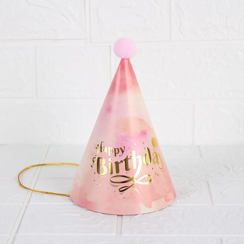 Party Hat Birthday Crown 5PCS Paper Cone Birthday Hats for Party Decorations