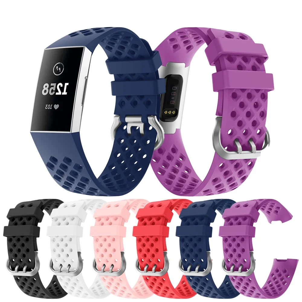 

For Fitbit Charge 3 frontier/classic Silicone breathable wrist strap For Fitbit Charge 3 smart watch bands wristband accessories