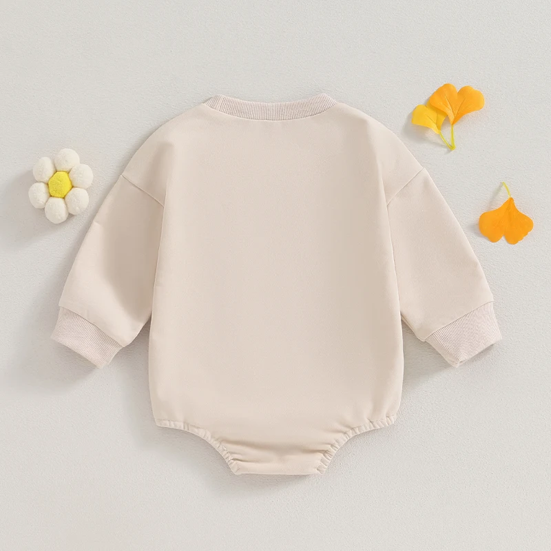 

Sister Matching Romper Outfits Letter Flower Print Long Sleeve Toddler Sweatshirt Fall Clothes