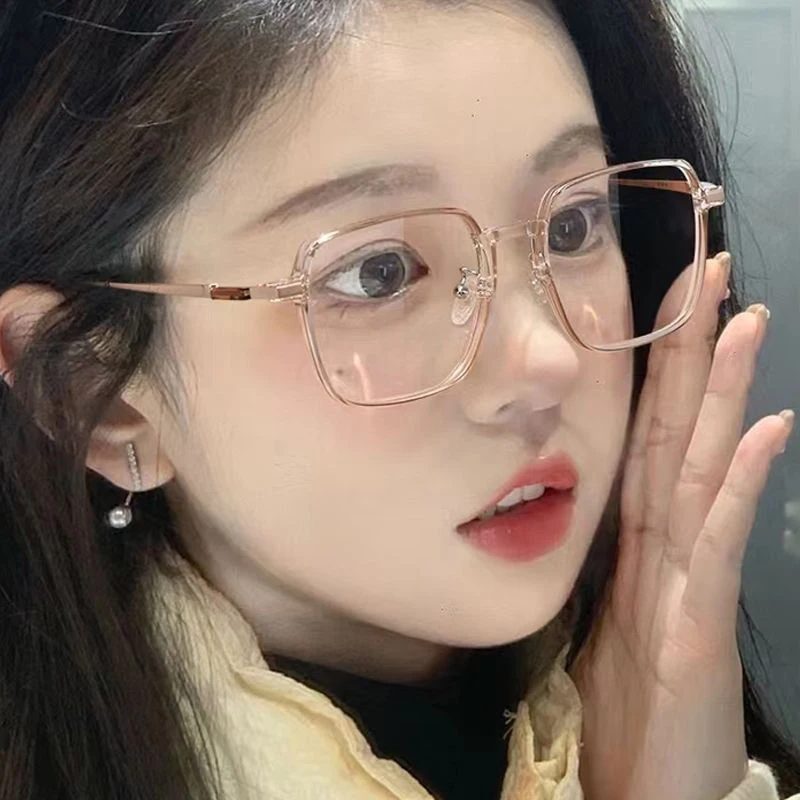 

Fashionable Anti Blue Light Glasses Women Men Big Frame Transparent Eyeglasses Unisex Optical Eyewear