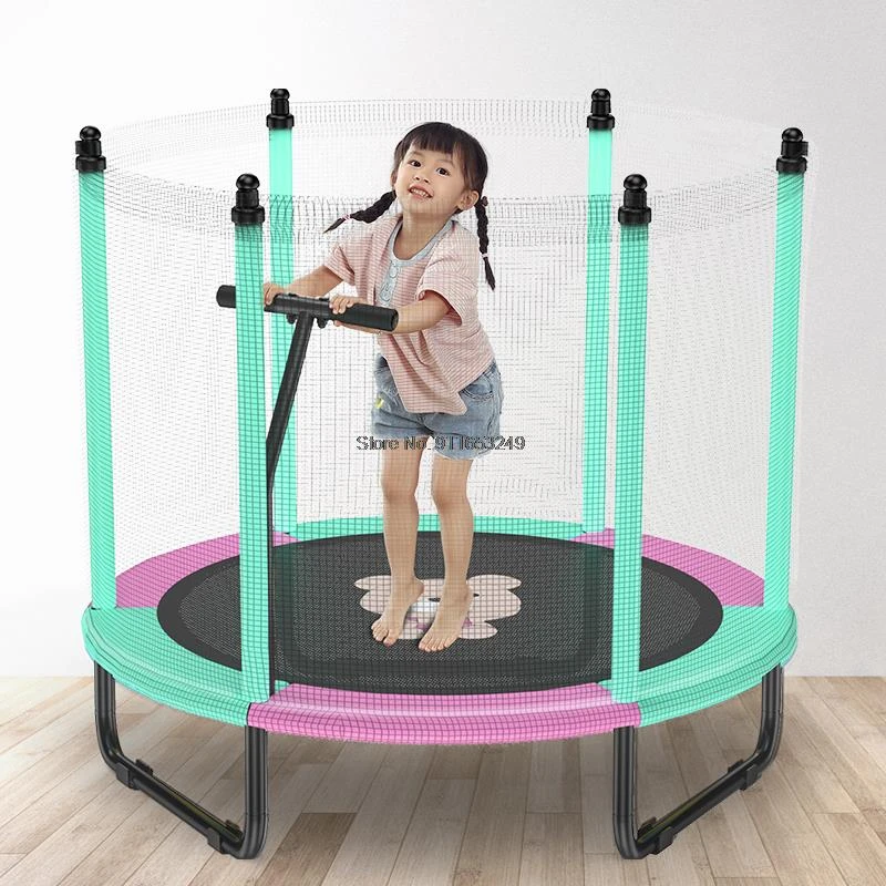voor de helft Nest Europa Trampolines For Kids Outdoor Indoor Mini Toddler Trampoline With Enclosure,  Safety Handrail, Birthday Gifts For Kid - Trampolines - AliExpress