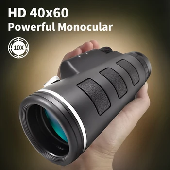 40x60 monokularowy profesjonalny teleskop do obrazowania HD z potężnym teleskopem do polowania na świeżym powietrzu na kempingu wędkarskim