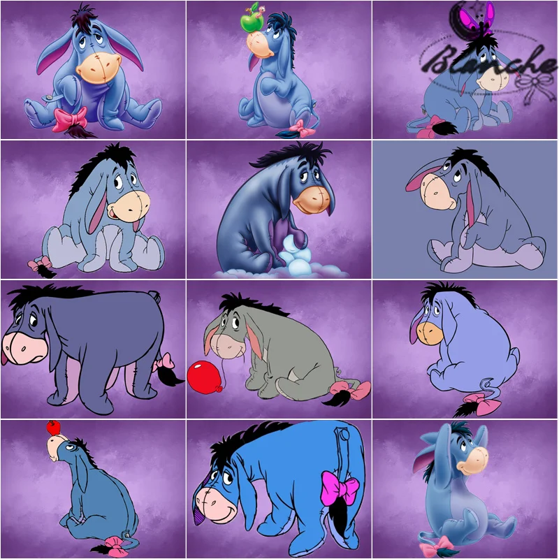 Many Adventures Of Winnie The Pooh Diamond Art Painting Kits Disney Cartoon  Tiger Eeyore Kanga Friends Mosaic Cross Stitch Decor