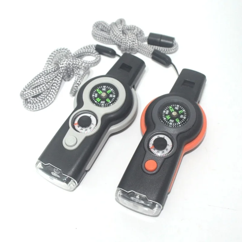 

Thermometer Reflector Multifunctional Whistle Outdoor Survival 7 in 1 Whistle