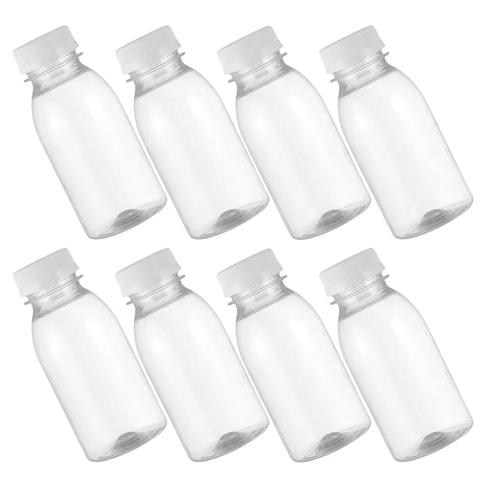 

Empty Juice Bottles Plastic Milk Bottles Beverage Containers Tamper Evident Caps Smoothies Milk Juice Drinks Water Bottle