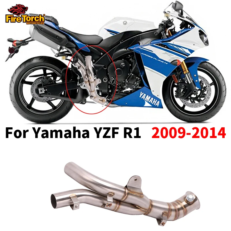 

Слипоны для Yamaha YZF R1 2009 - 2014 система выхлопных газов мотоцикла Модифицированная средняя звеньевая труба соединения оригинальный глушитель