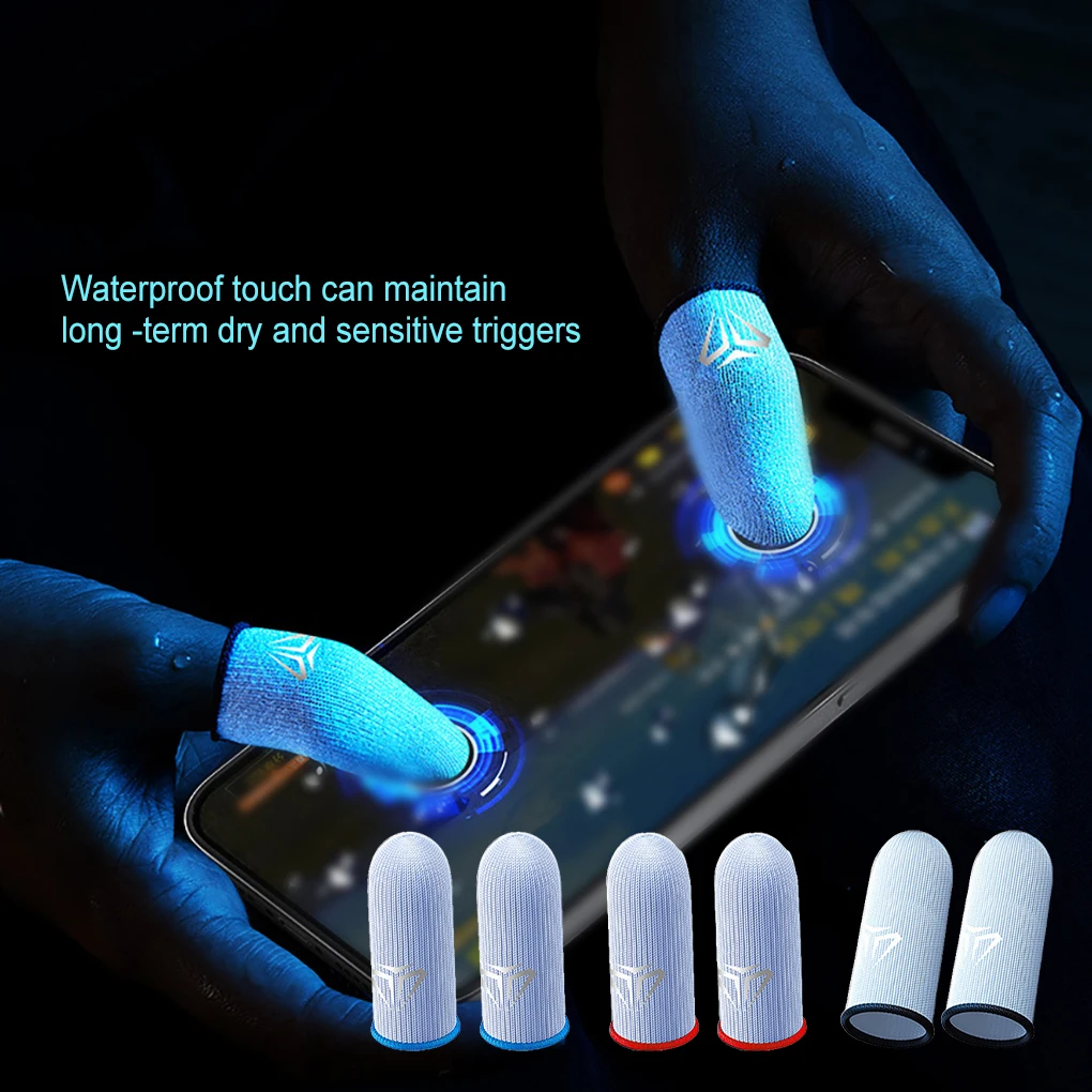

4 Pairs Fingers Cover Resilience Phone Accessories Game Equipment Compact Size Thumbs Sleeve Sweat-Proof Covers Fingertip Glove
