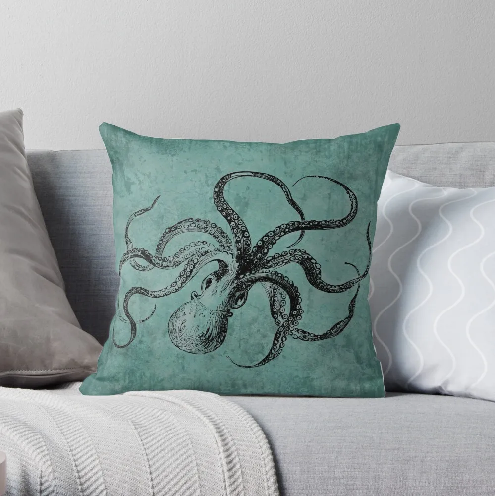 

Vintage OctopusThrow Pillow Cushion Cover Set Sofas Covers Sitting Cushion