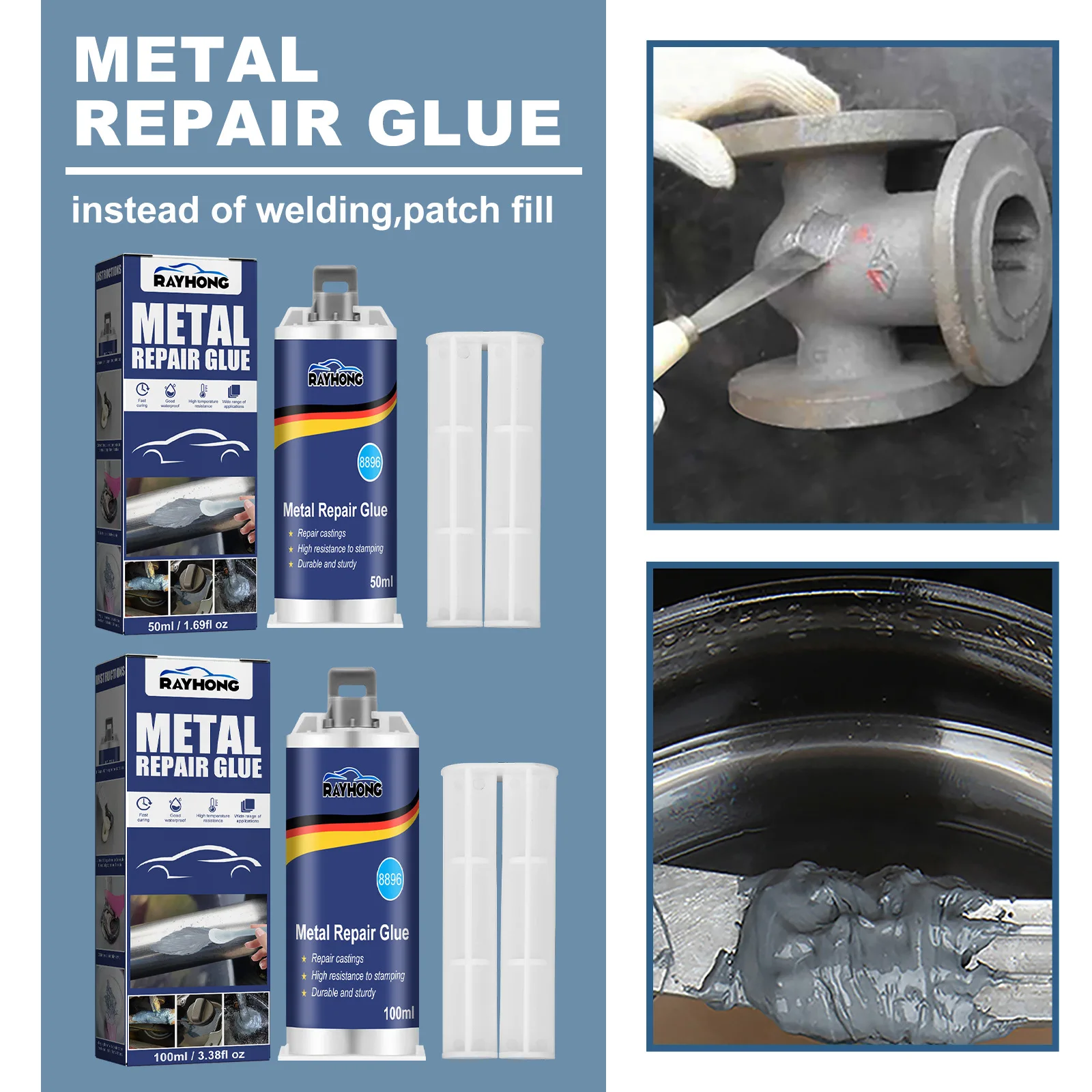 

Metal Casting Adhesive High-temperature Resistant Welding Adhesive, Sand, Eye and Air Hole Cracks Metal Casting Welding Adhesive