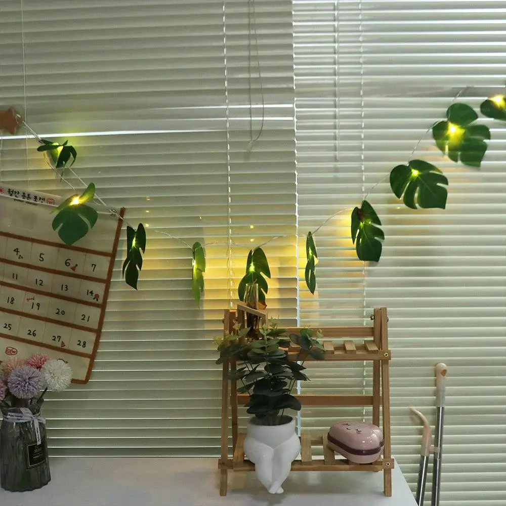 

Hanging Battery Operated Beach Theme Garden LED for Home Bedroom Fairy Lights String Lights Leaves Light Wedding Decoration