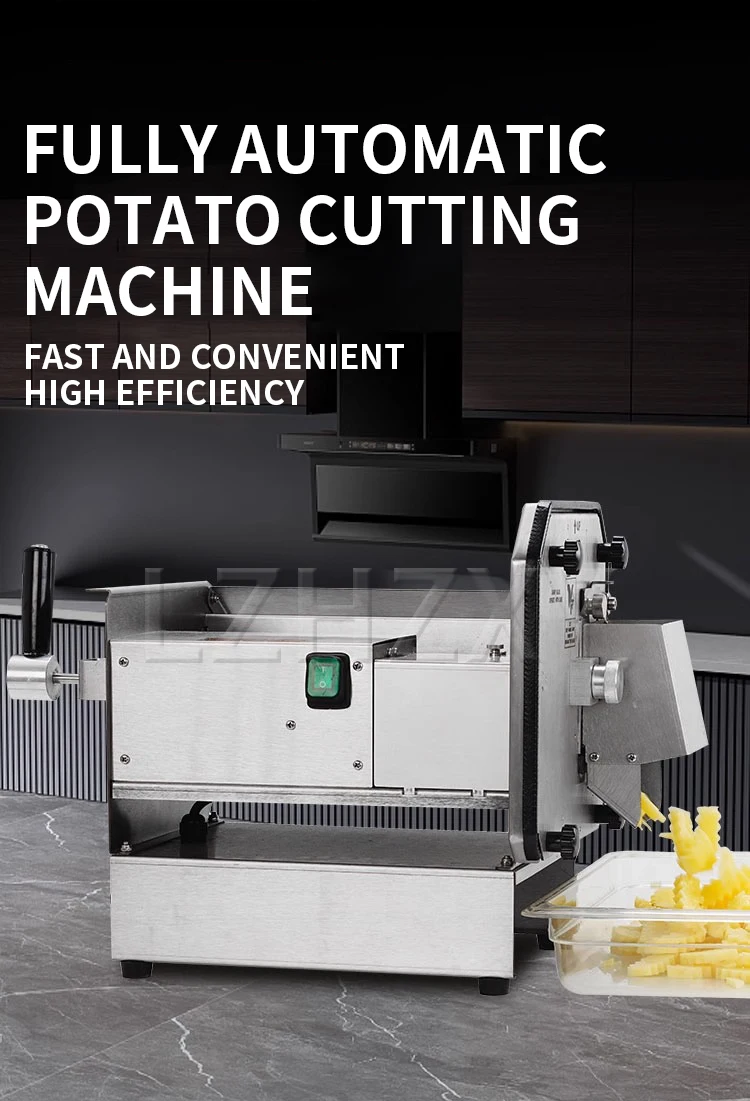 Description Picture 3 of itemElectric wolf tooth potato cutting machine wave potato chips corrugated cutter fully automatic commercial