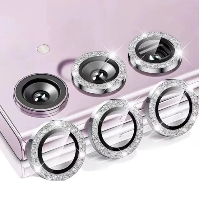 3-Piece Glitter Camera Lens Tempered Glass Protector
