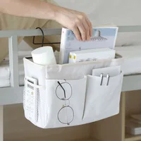 Multifunctional Bedside Sofa Hanging Storage Bag, Fabric Hanging Basket Bedside Shelves for Dormitory and Apartment Storage 2