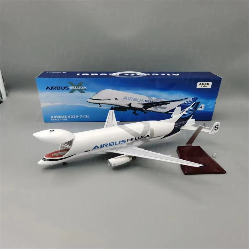 1:150 Scala 42Cm Airbus Beluga A300-600 Modello Di Aereo In Resina Super Beluga Modello Di Trasporto Aviazione Da Collezione Decorazioni Per La Casa