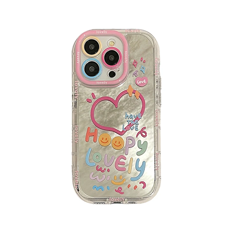 Charming Heart Mirror Shockproof Phone Case - Lovely Girl Collection