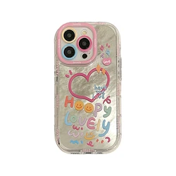 Charming Heart Mirror Shockproof Phone Case - Lovely Girl Collection - iPhone 15 (Style 01)