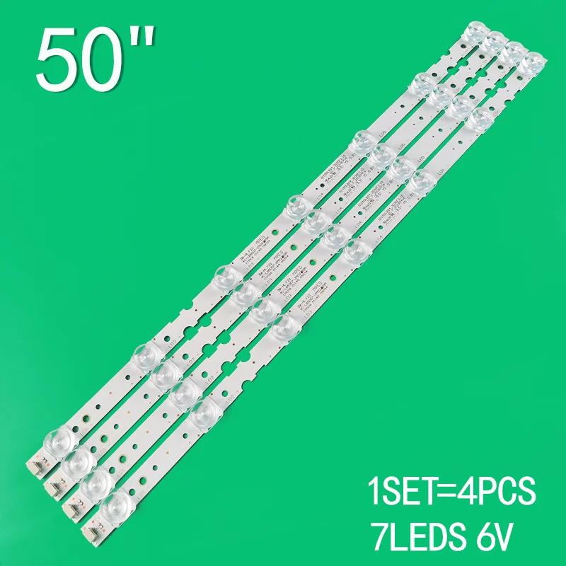 4pcs LED backlight for TCL-GIC-50D6-303 50UD6306 50UD6406 50S425 50S421 50S423 0 LX20180417 4C-LB5007-YH02J ZM03J