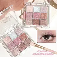 Pearlescent fine glitter highlighter dazzling smart eyeshadow palette Long-lasting color development, sweat and water resistant 5