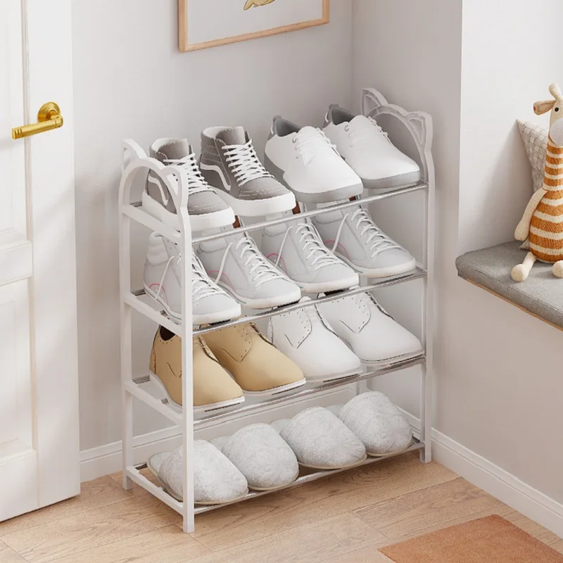 4-storey household assembled simple plastic shoe rack, space saving storage rack, outdoor shoe cabinet, hallway, small shoe rack 2